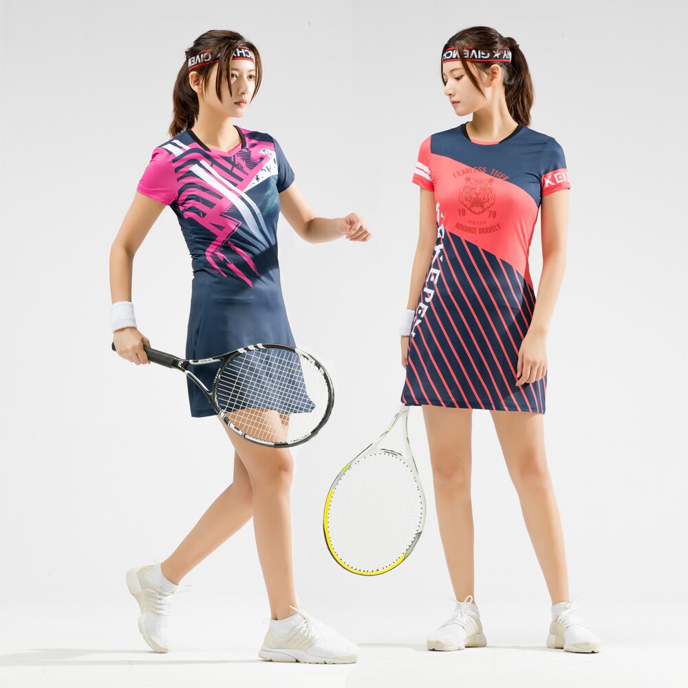 Badminton Dress Shirt for Woman Girl Sports Dress + Inner Shorts Ladies