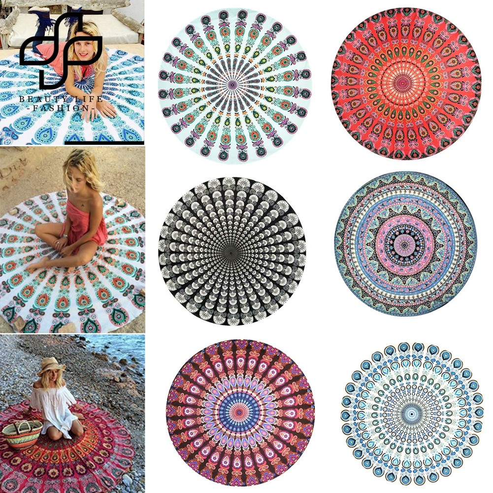 BEAUTYChiffon Antisunlight Shawl Beach Towel Yoga Picnic Mat Shopee