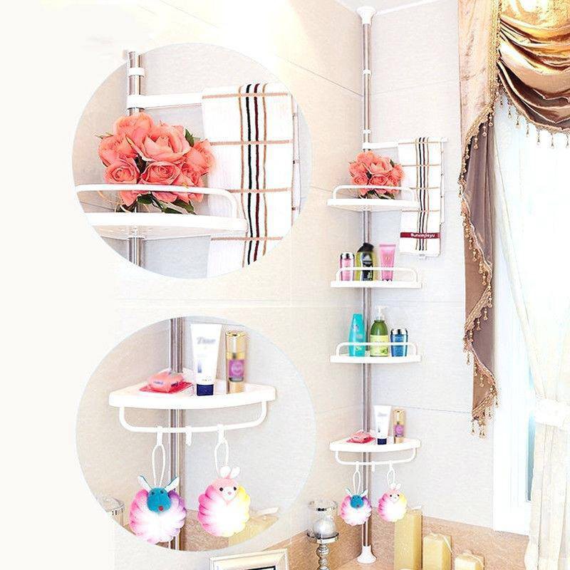 Adjustable Large Multi Corner Shelf (White) Shopee Philippines