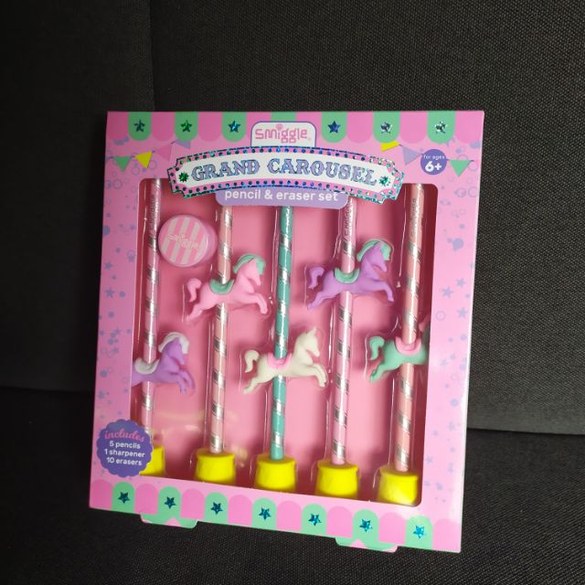 Smiggle Pencil and Unicorn Eraser Gift Set for Preschool Toddlers Kids