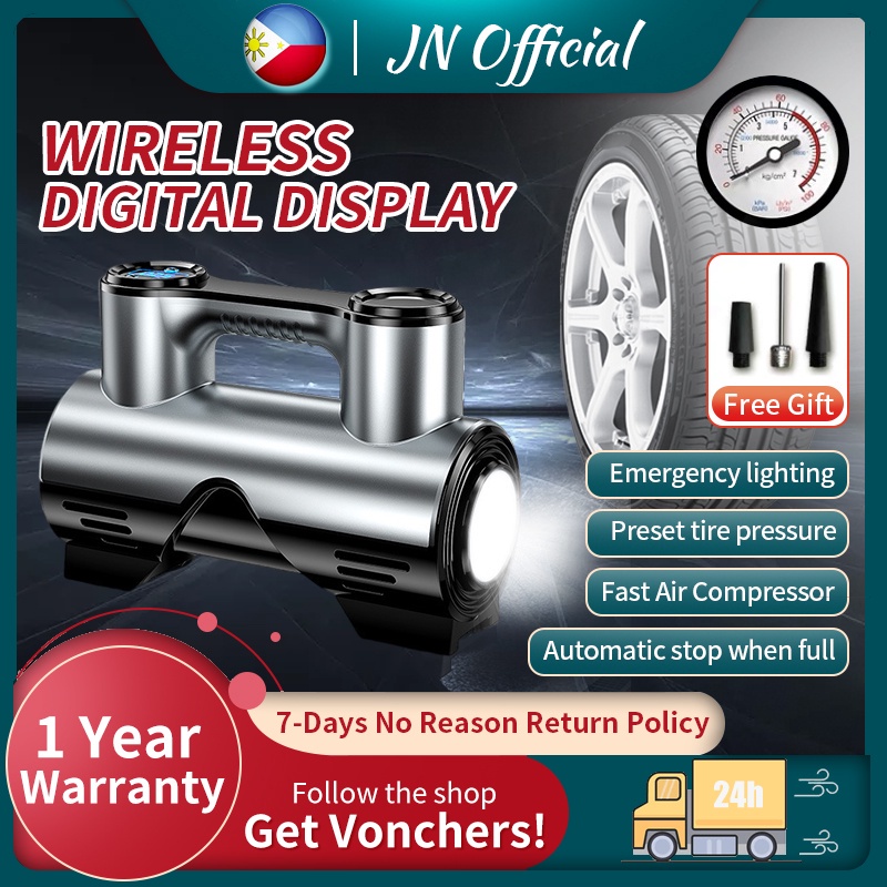 Air Compressor Portable Car Tire Inflator 12V Electric Air Pump Smart