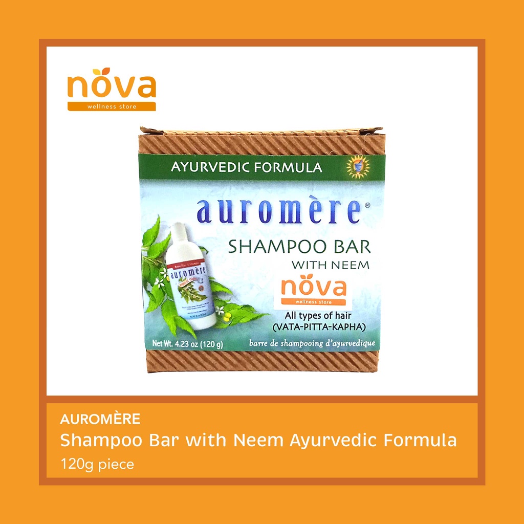 Auromere Shampoo Bar with Neem Ayurvedic Formula 120g (pc) Shopee