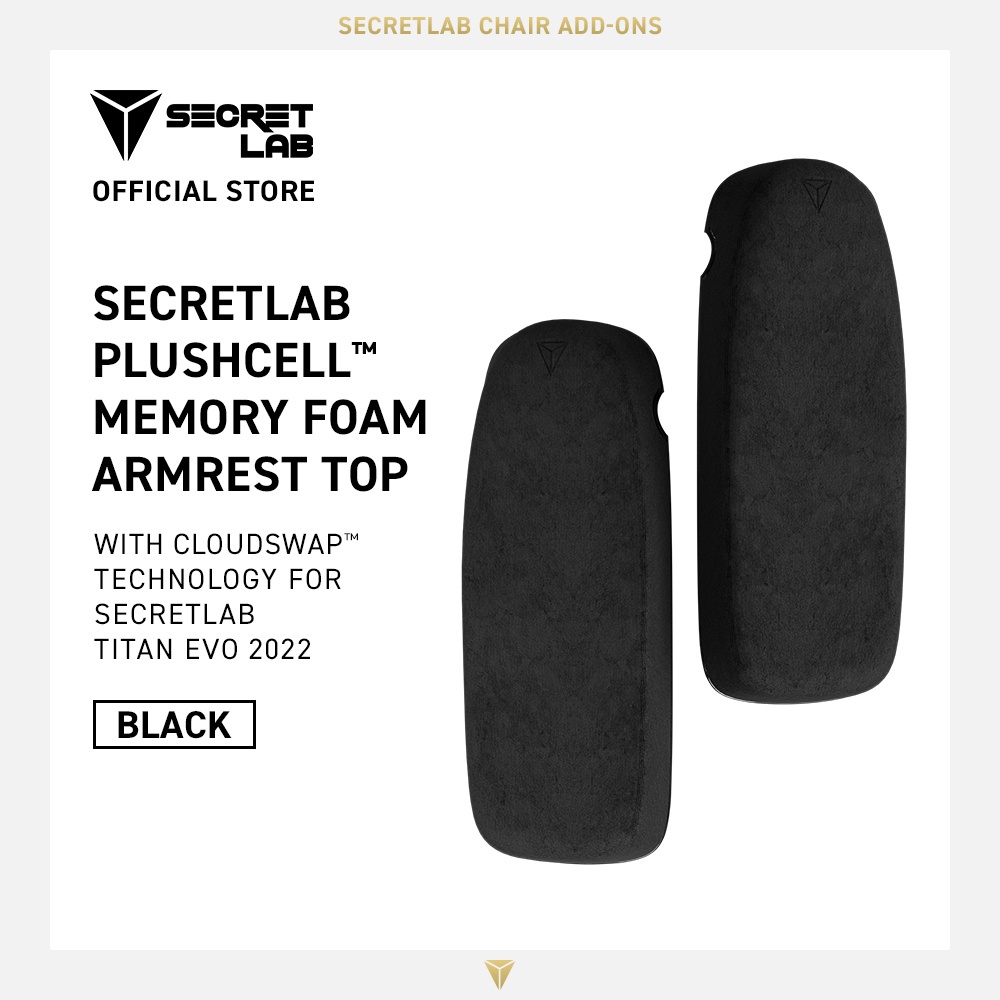 Secretlab PlushCell™ Memory Foam Armrest Top with CloudSwap™ Technology
