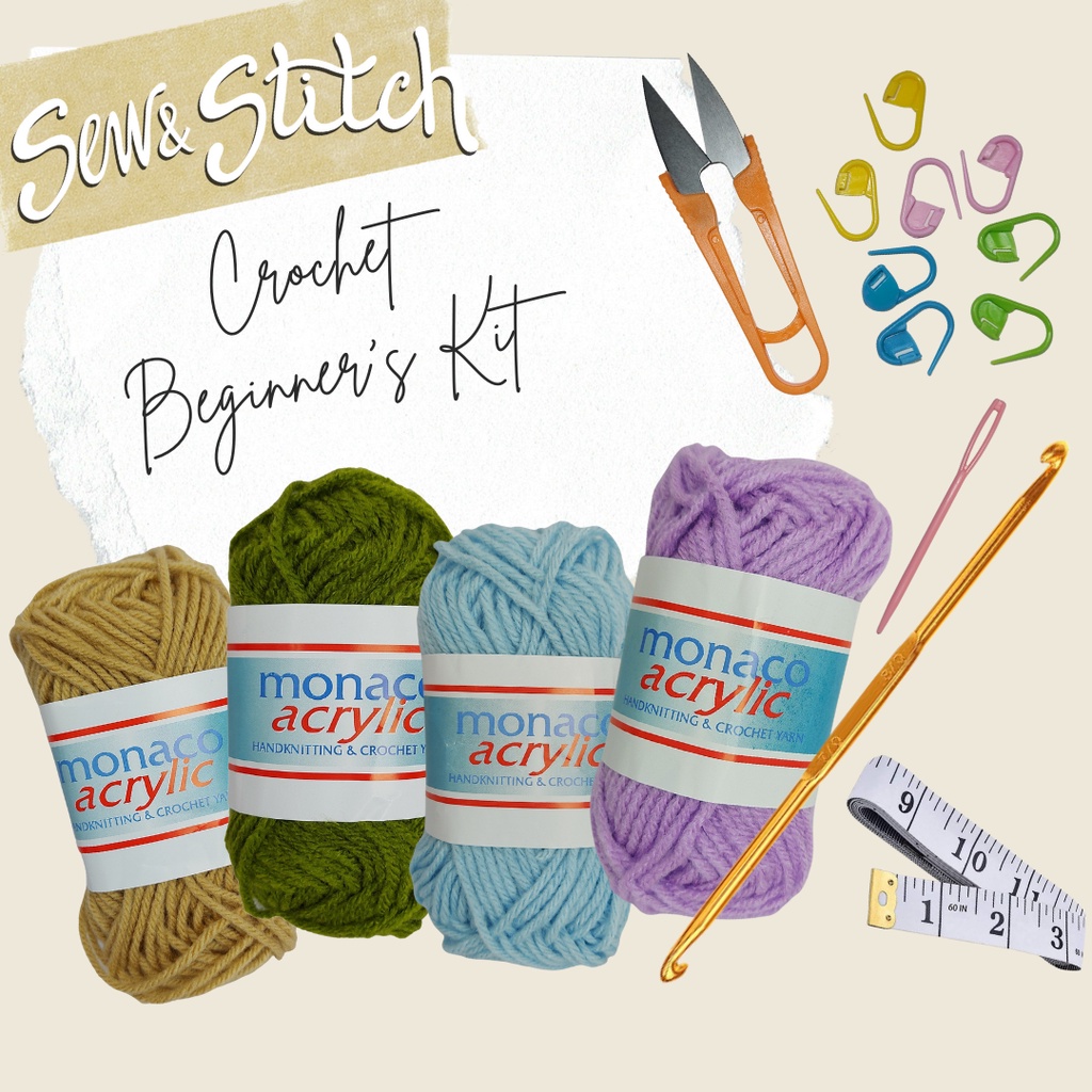 Crochet Beginner Kit/Set Acrylic Yarn Shopee Philippines