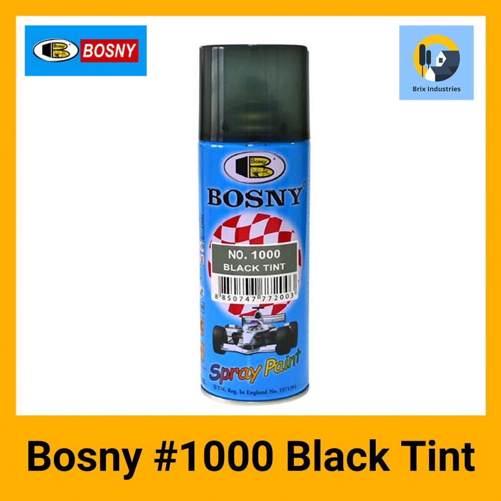 Bosny Black Tint Spray Paint No. 1000 Quick Drying Lacquer Spray 100
