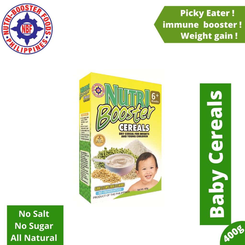 Nutri Booster Cereals / Baby Food/ No sugar /No Salt/ All natural/ 6+ Months/ 400g Shopee