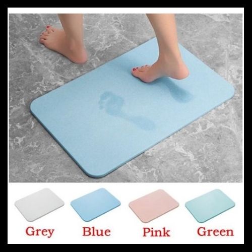 US 60x39 Quick drying Diatomite Bath Mat Shower Room Bathroom Mats