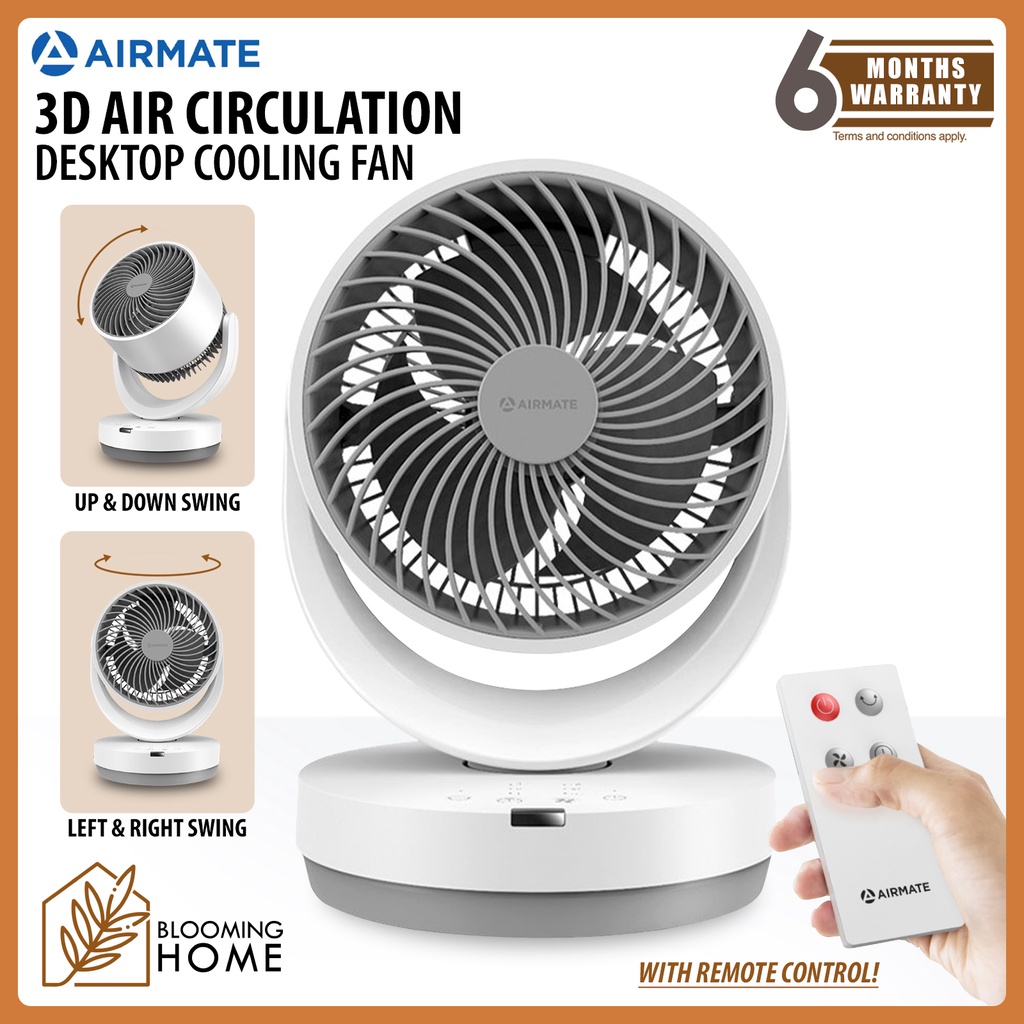 AIRMATE Air Circulator Fan 3Dimensional Airflow Desktop Cooling Fan