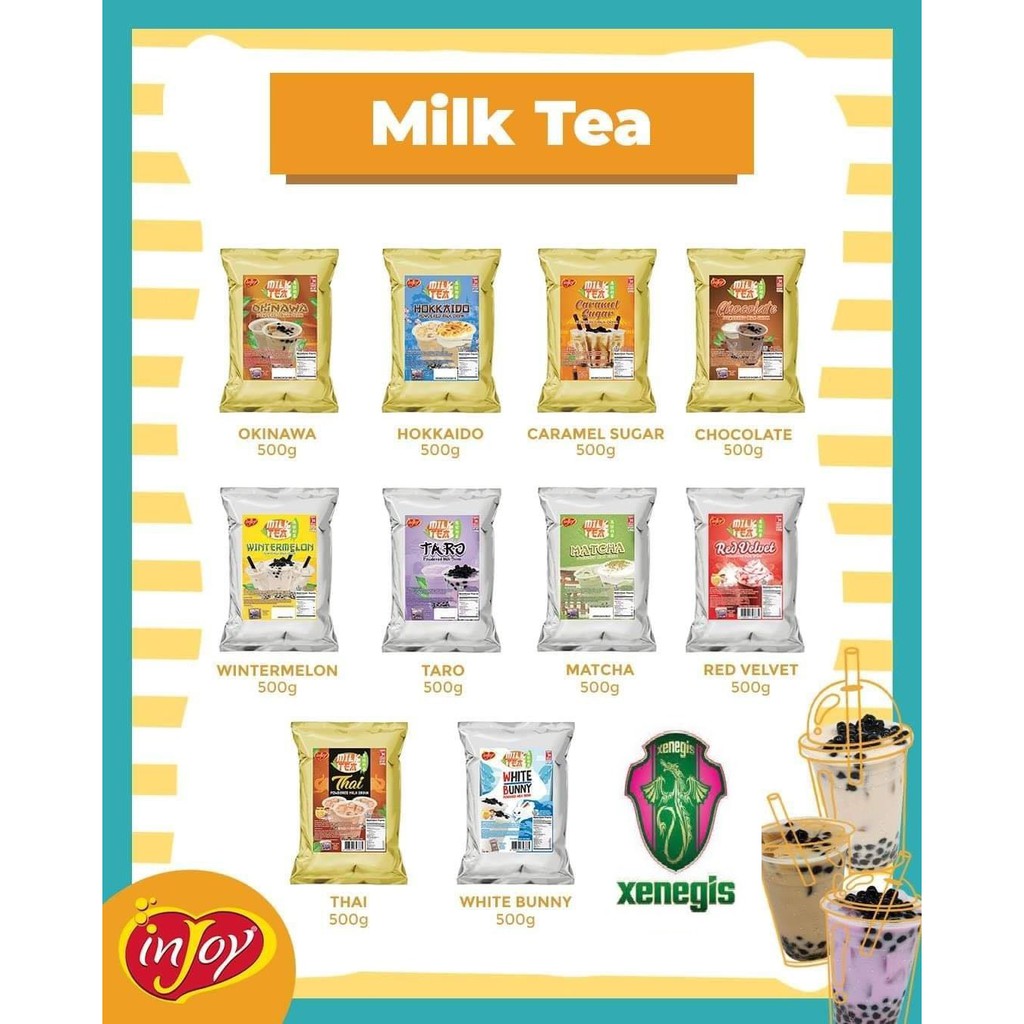 injoy milk tea Flavors powders 500grams We give the lowest price of