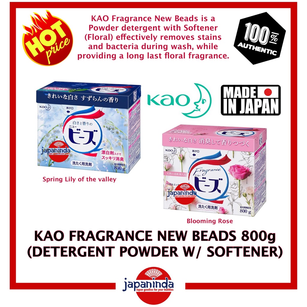 KAO New Beads Detergent Powder W/ Softener (800g) 100 Authentic / Made