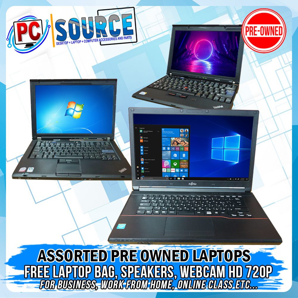 ASSORTED Preowned / Used / Second hand Laptop Second