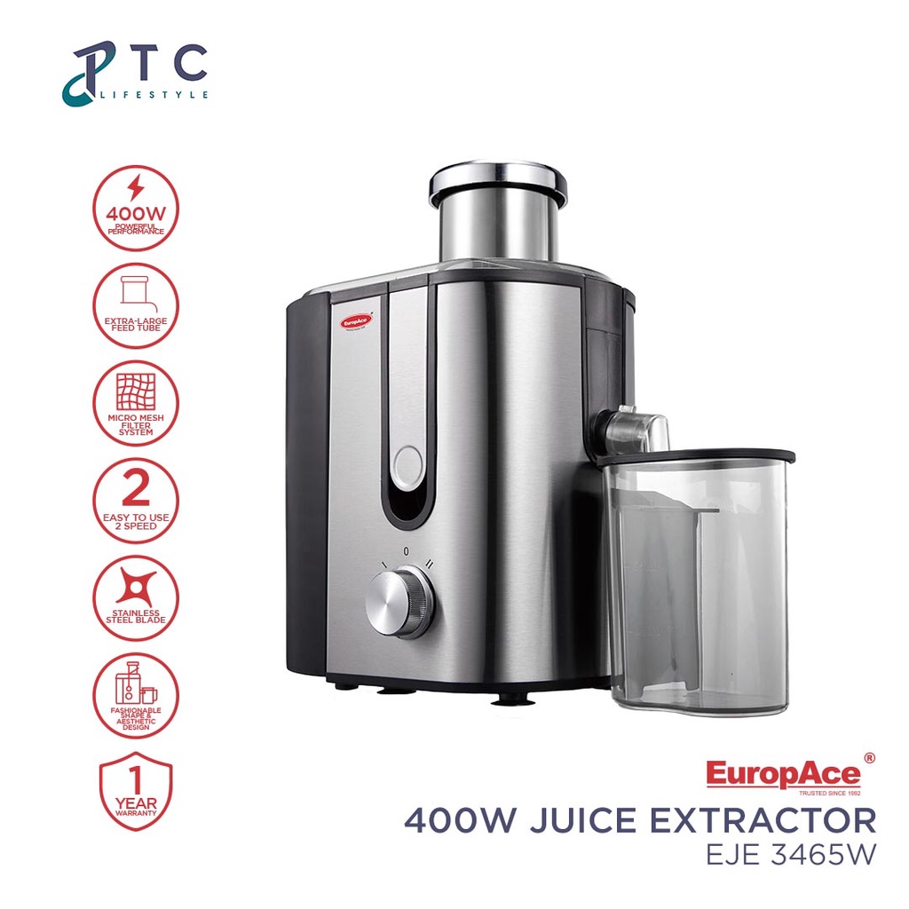 EuropAce 400W Deluxe Stainless Steel Juice Extractor Eje 3465W Shopee Philippines