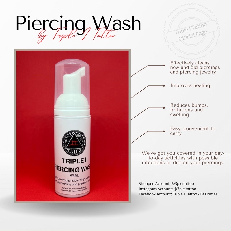 Piercing Wash Piercing Aftercare / Remedy for Piercing Bumps