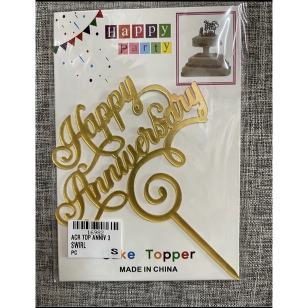 Ct happy Anniversary cake topper Shopee Philippines