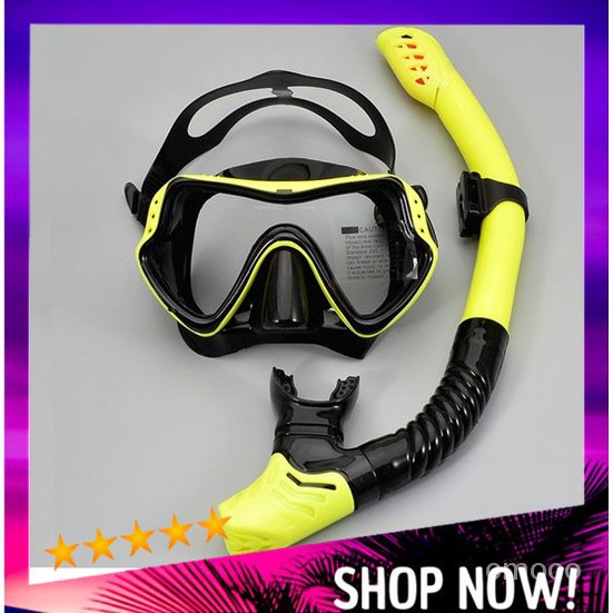 COD Professional Silicone Scuba Dive Mask Snorkel Set Use for Swimming