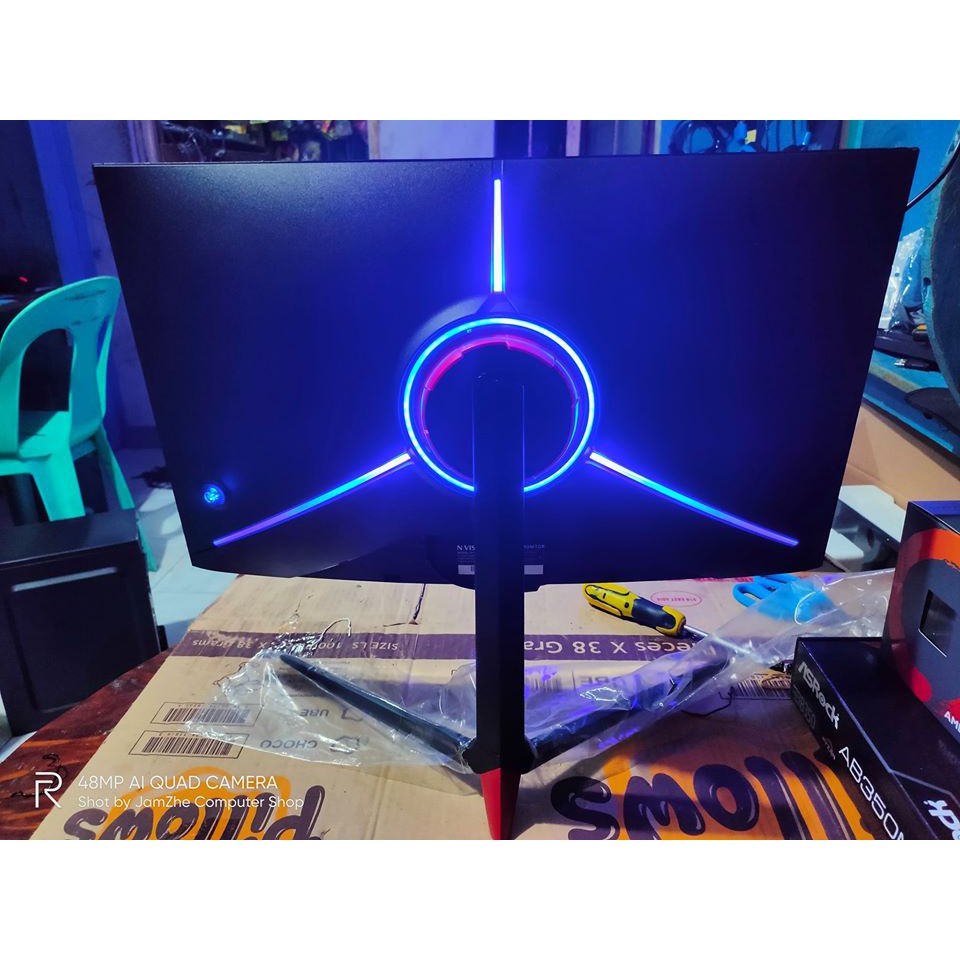 Nvision 24&quot; Frameless Curved Gaming Monitor 144hz Shopee