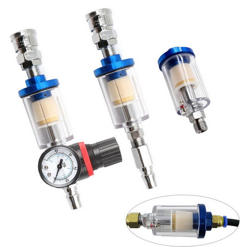 Spray Gun Air Regulator Gauge Air Pressure Adjustment Tool Water Oil