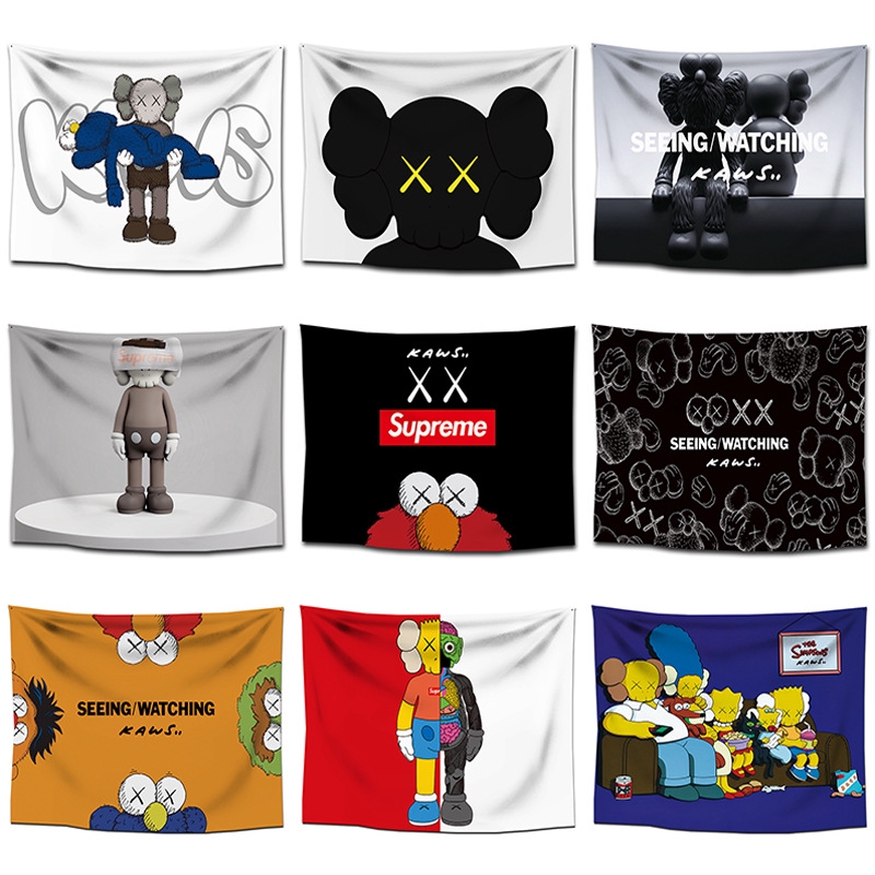 Kaws fashion brand tapestry dress hanging cloth wall hanging wall