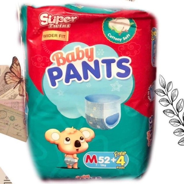 lampein diaper Super Twins Baby pants diaper Shopee Philippines