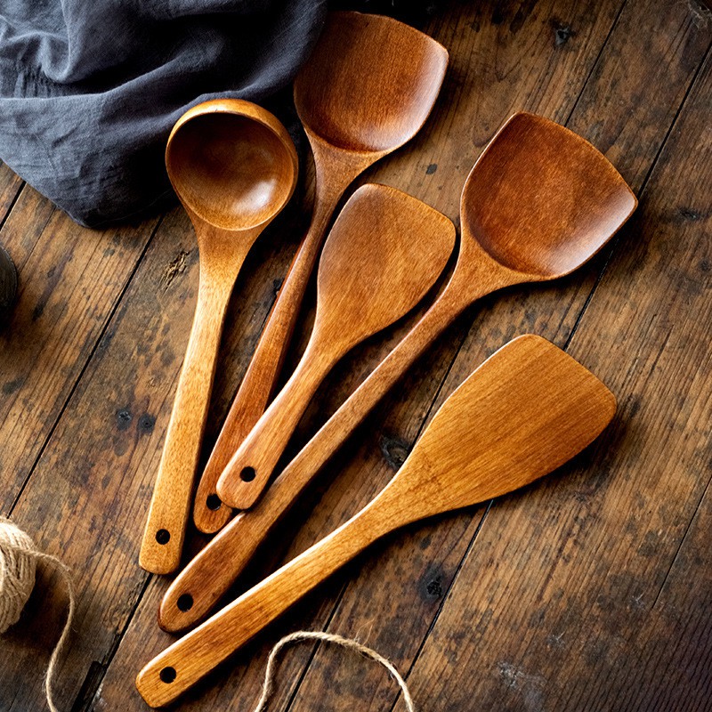Wooden spatula spoon wooden spoon nonstick special longhandled spatula