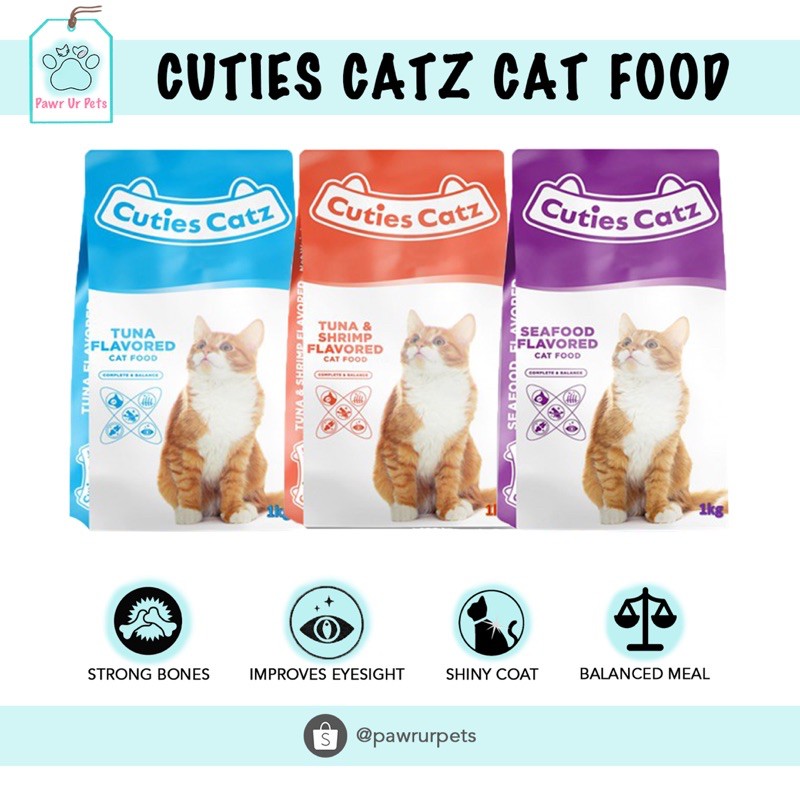 Cuties Catz Dry Cat Food 1kg (Original Pack and Repacked) Shopee