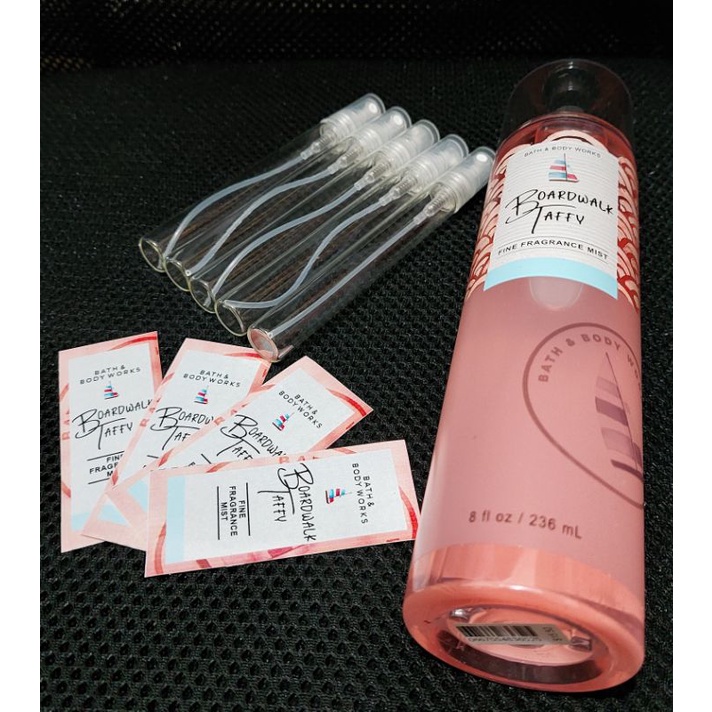 10ml Glass Spray Bottle Bath & Body Works Boardwalk Taffy Fragrance