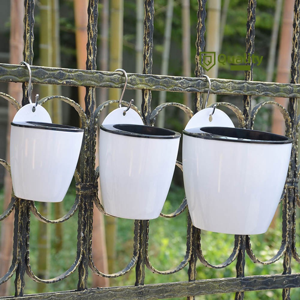 Self Watering Flower Pot Wall Hanging Resin Plastic