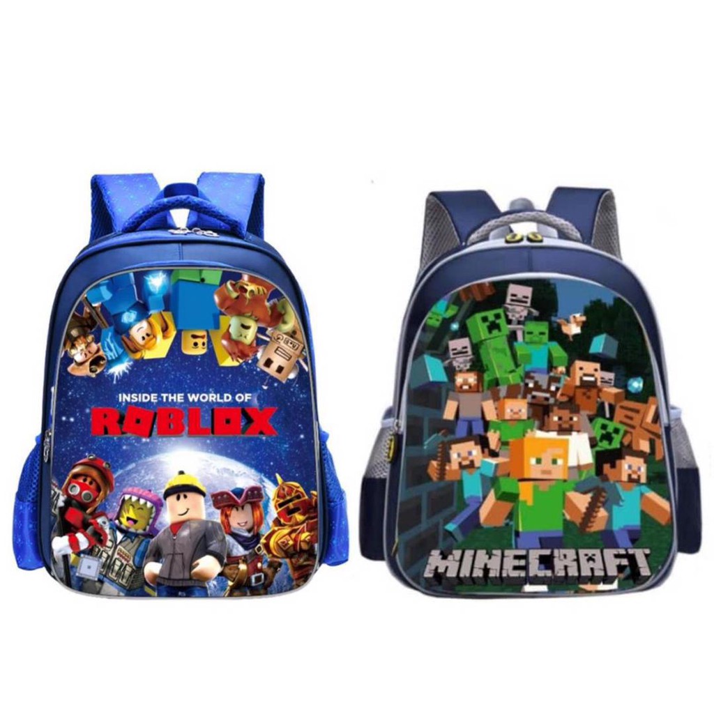Roblox Minecraft primary school bag kindergarten backpack boys kids