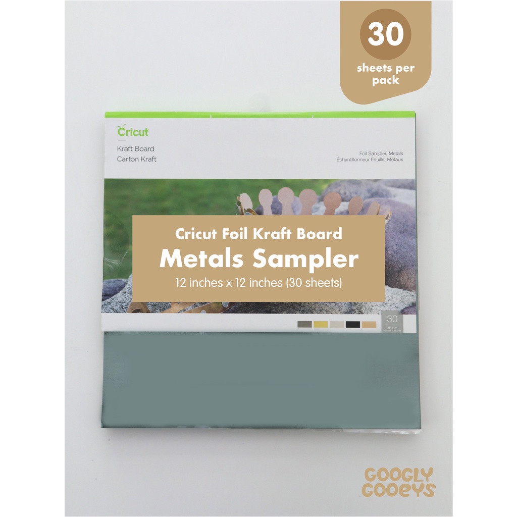 Cricut Kraft Board Foil Metals Sampler 12x12 Shopee Philippines