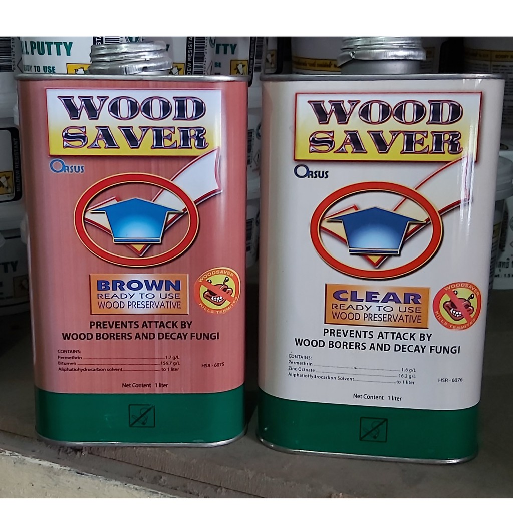 Wood Saver by Orsus Wood Preservatives Clear/Brown Liter Anti Anay