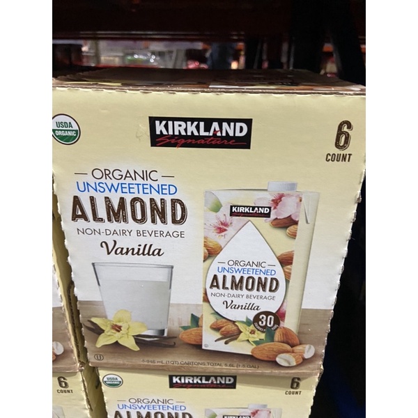 KIRKLAND SIGNATURE ORGANIC UNSWEETENED ALMOND MILK 6 PCS Shopee