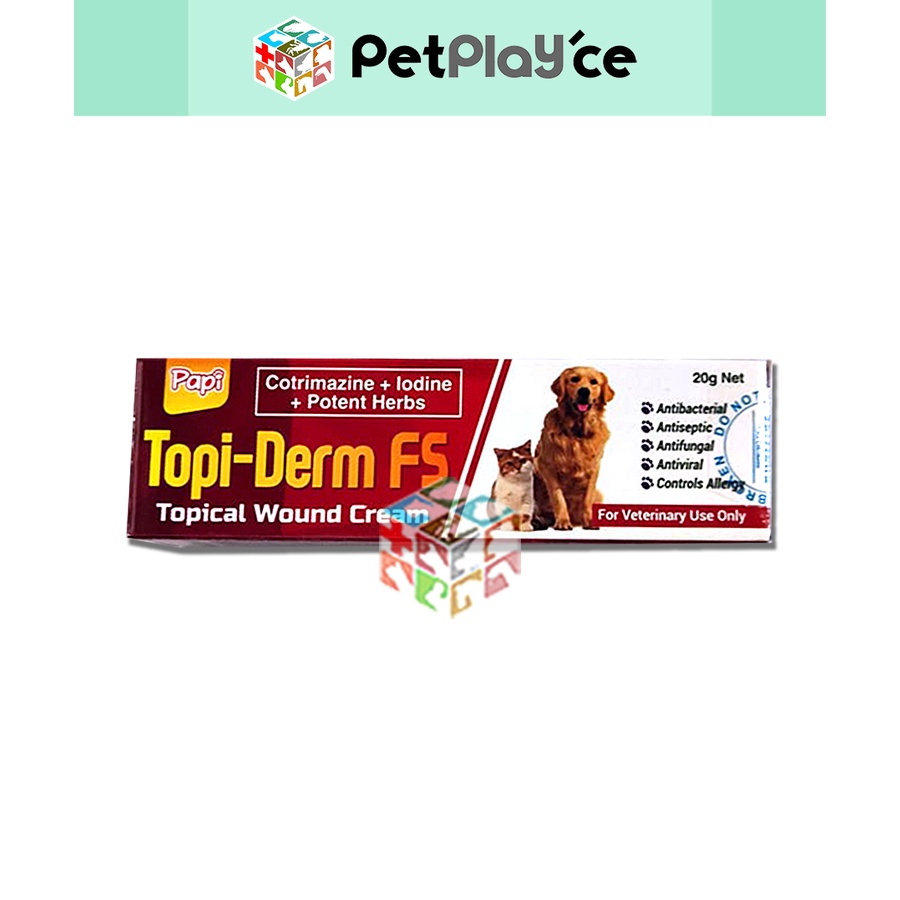 TopiDerm Wound Cream for Dogs and Cats 20g Topiderm Topi Derm Papi Gel
