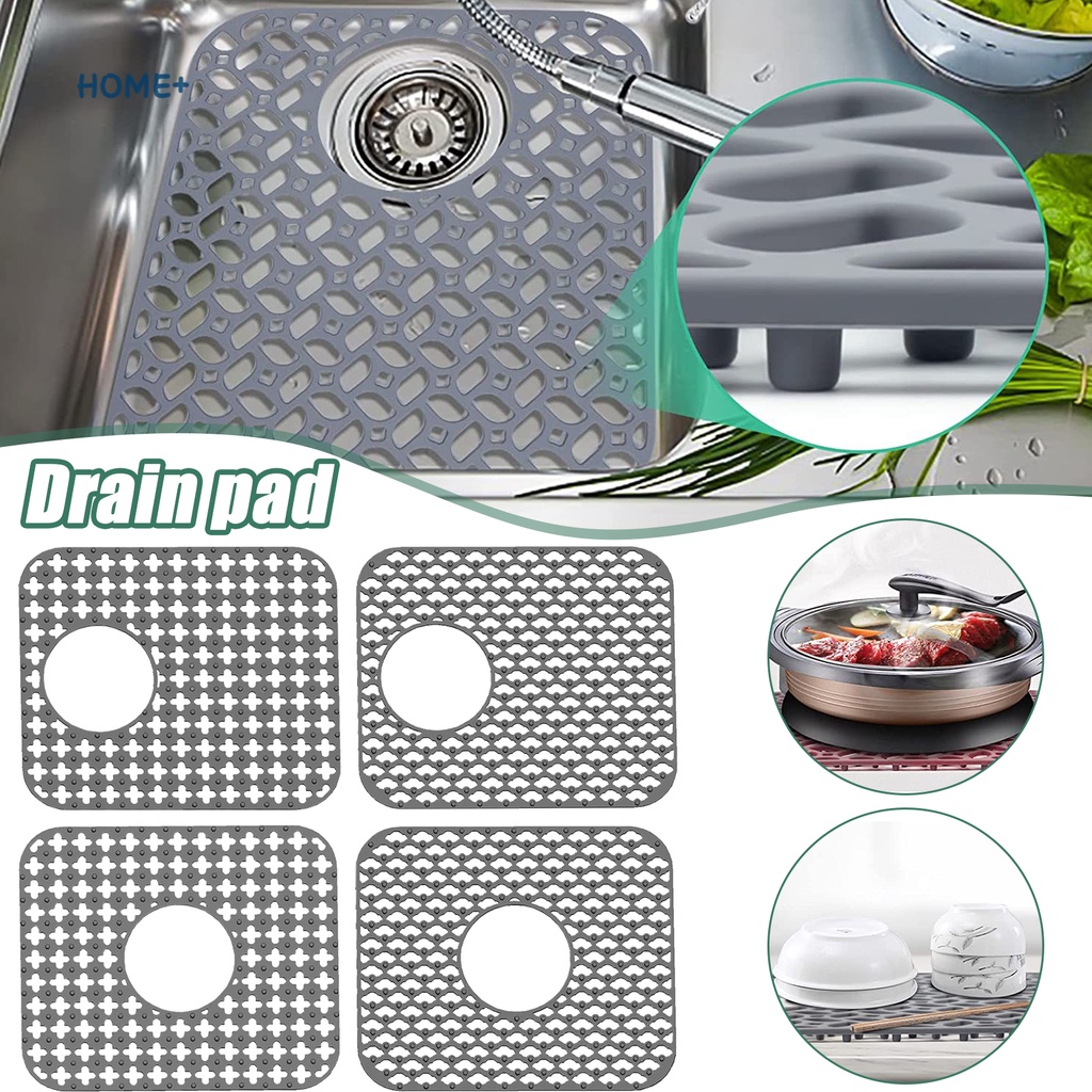 Silicone Sink Protector Foldable NonSlip Sink Mat Grid Accessory for