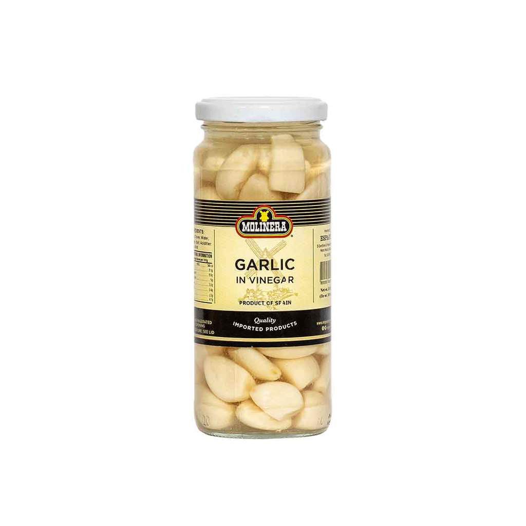 Pickled Garlic Cloves in Vinegar 345gr Molinera Imported from Spain