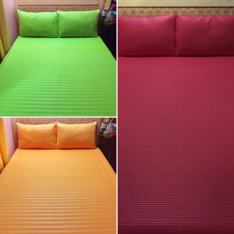 Plain 3in1 CANADIAN COTTON BEDSHEET (set) Shopee Philippines