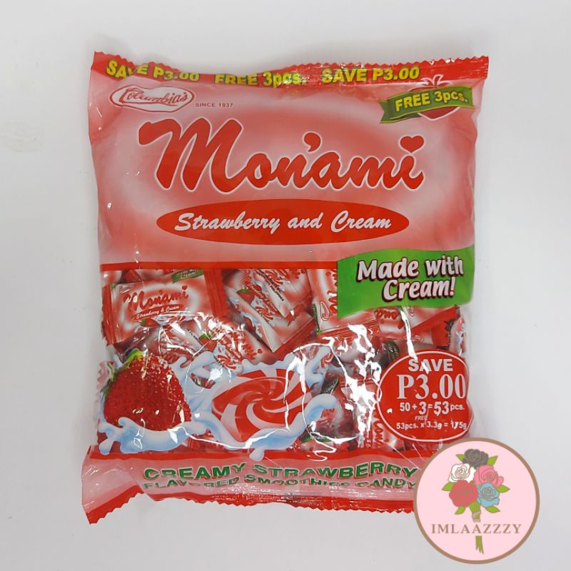 Monami Strawberry cream candy Shopee Philippines
