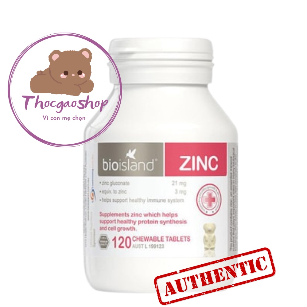 Bioisland ZinC ZinC Supplement for kids 120 Tablets 1y + Shopee