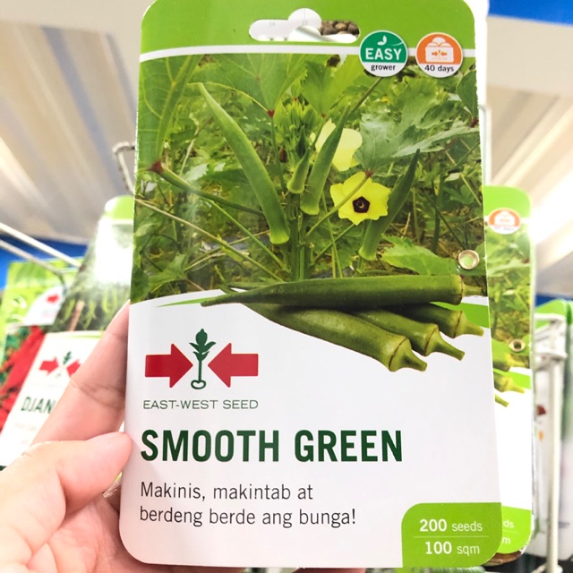 OKRA SEEDS PACK SIZE HYBRID SMOOTH GREEN OKRA (ASSORTED VARIETY