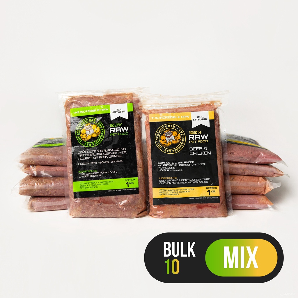 The Incredible Raw Pet Food Bulk 10 Mix (Green & Yellow) Shopee
