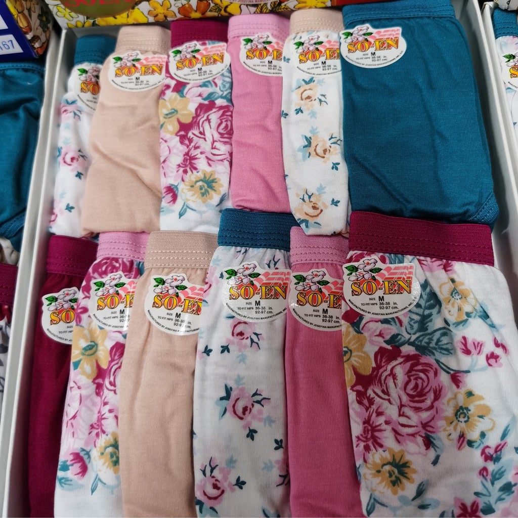 SOEN Panty Brief Women Underwear Cotton Authentic Original Print 12