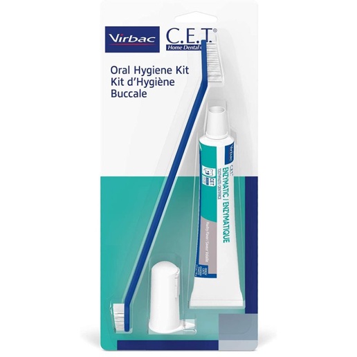 Virbac C.E.T. Oral Hygiene Kit, DualEnded Toothbrush and Enzymatic Dog Cat Toothpaste Shopee