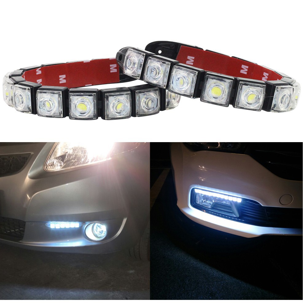 2pcs Car Flexible LED Strip Auto Daytime Running Light DRL Driving