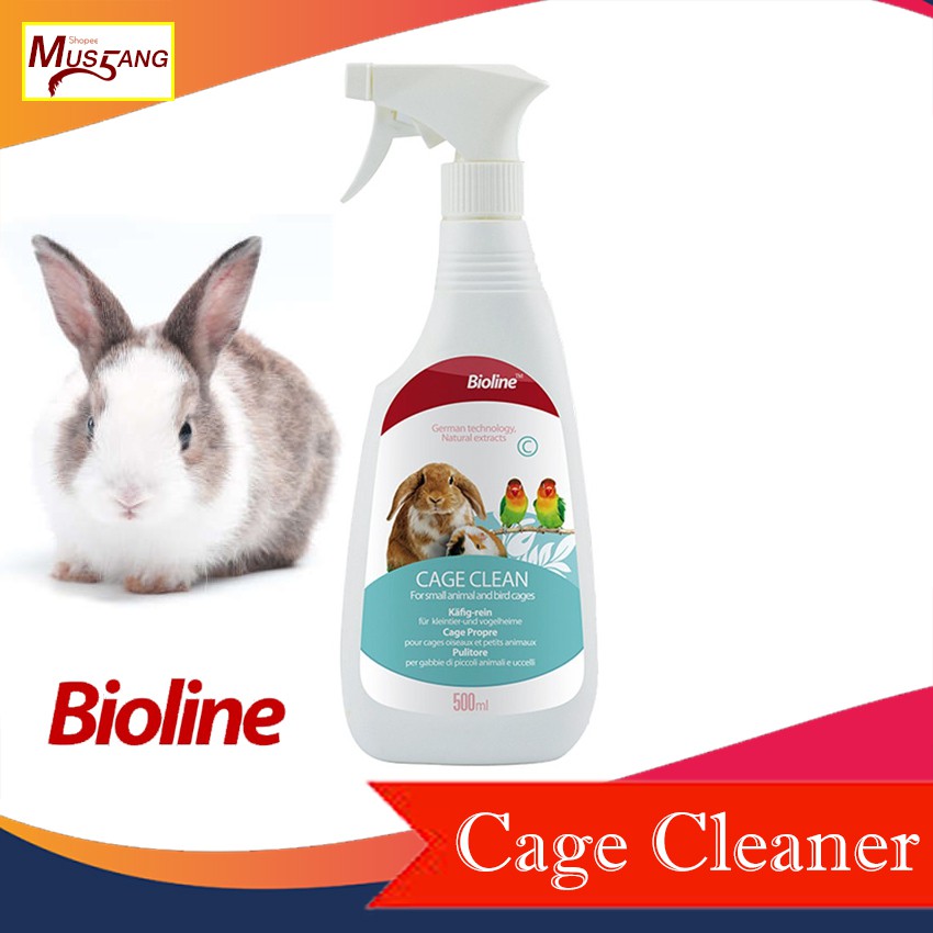 Bioline Pet Cage Cleaner Spray 500ml Cage Clean Habitat Deodorizer