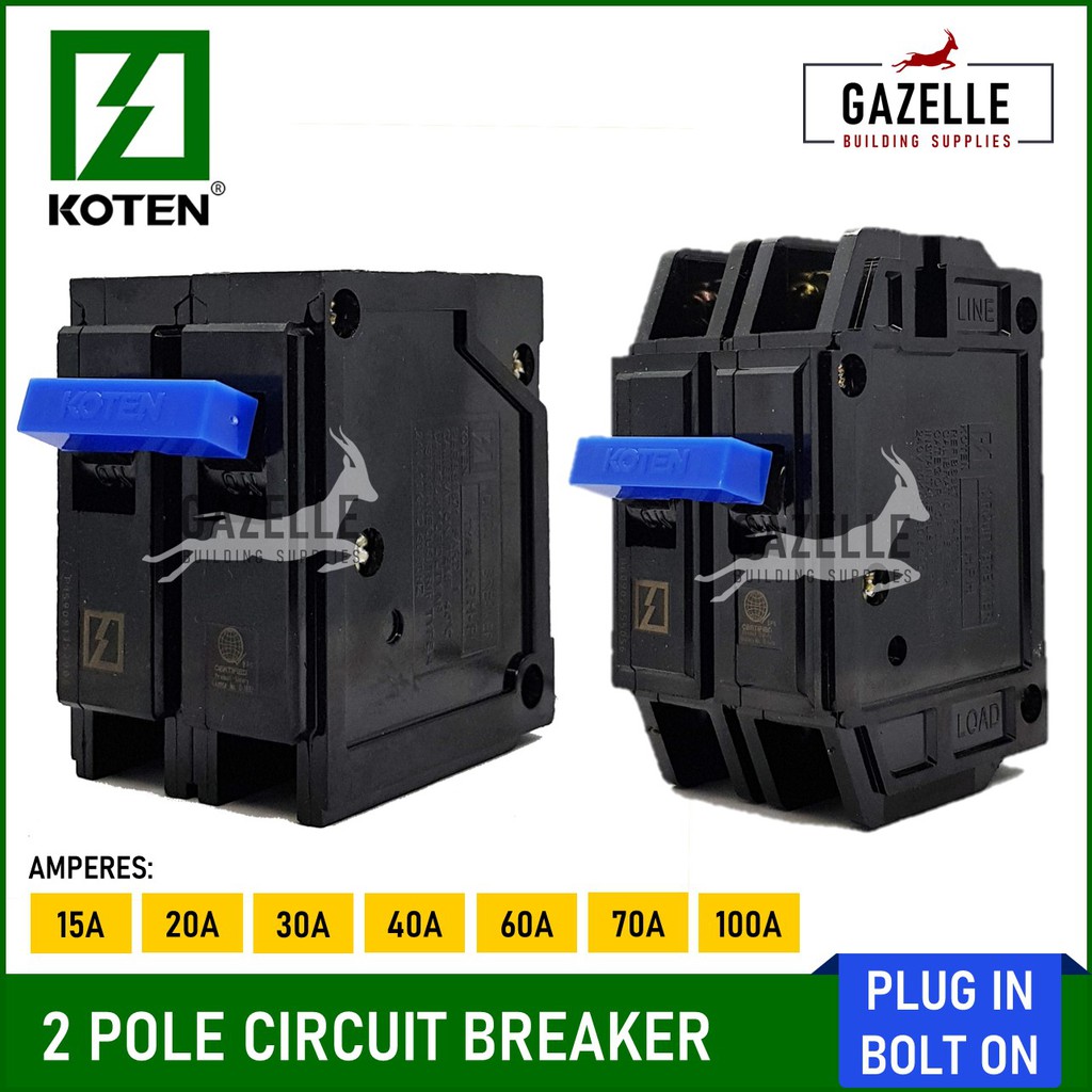 Koten Plug In / Bolt On Circuit Breakers 15A / 20A / 30A/ 40A / 60A