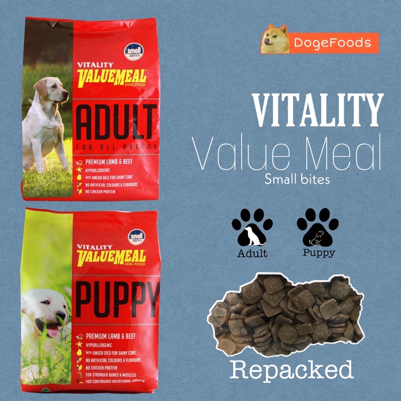 Vitality Value Meal small bites Adult & Puppy Shopee Philippines