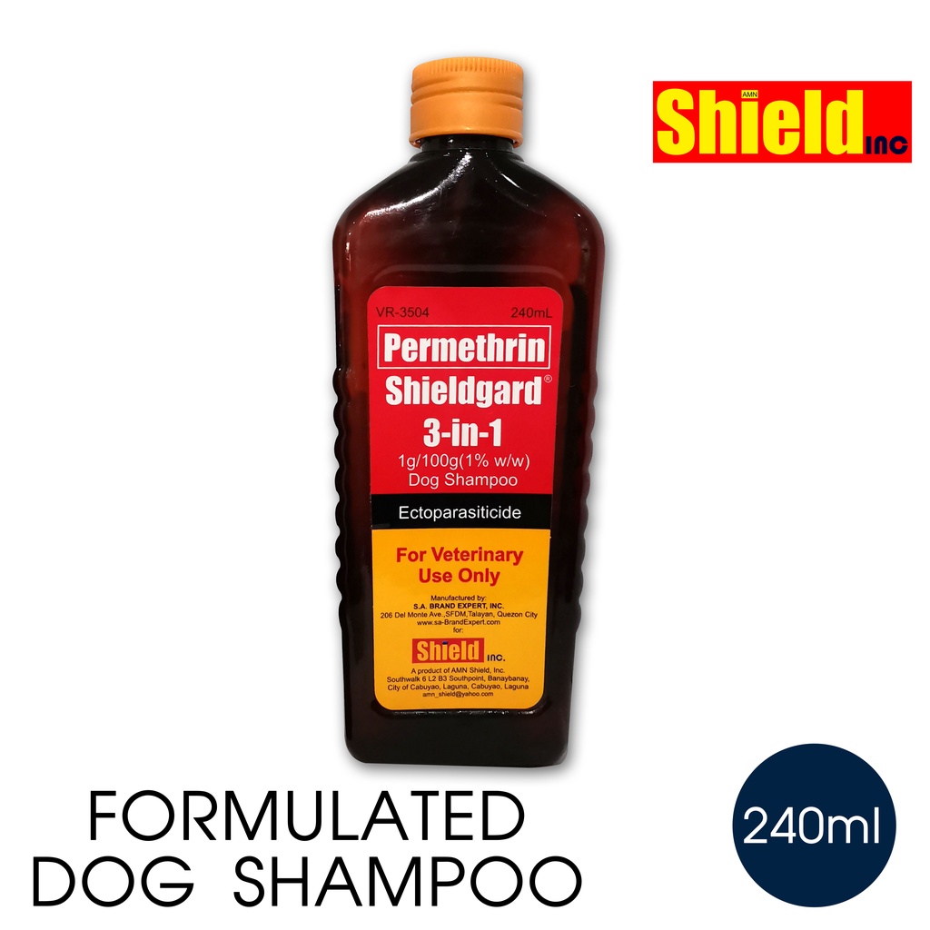 Shieldgard 3 in 1 Permethrin Dog Shampoo 240ml Shopee Philippines