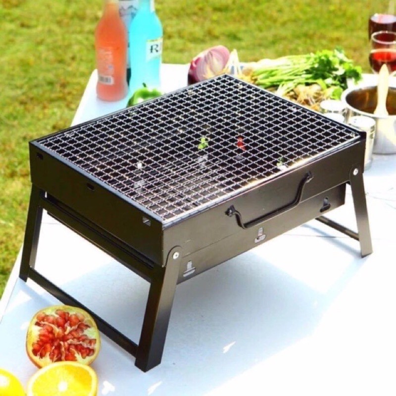Portable stainless steel barbecue grill Pits ( black ) Shopee Philippines