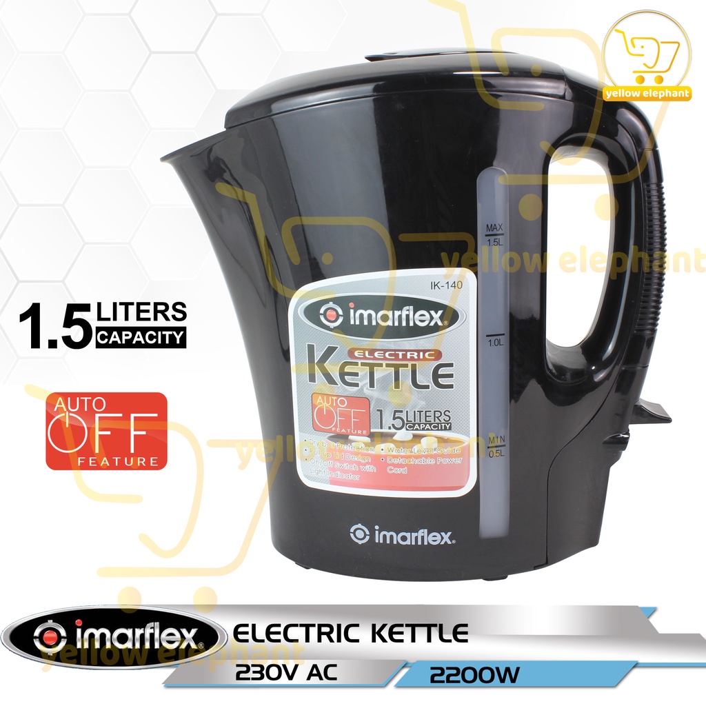 Imarflex 1.5l Electric Kettle Black 230v 2200w Shopee Philippines