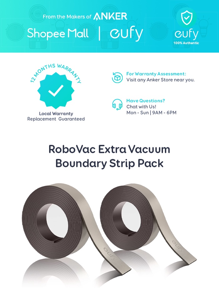 eufy by Anker RoboVac Extra Vacuum Boundary Strip Pack, for eufy