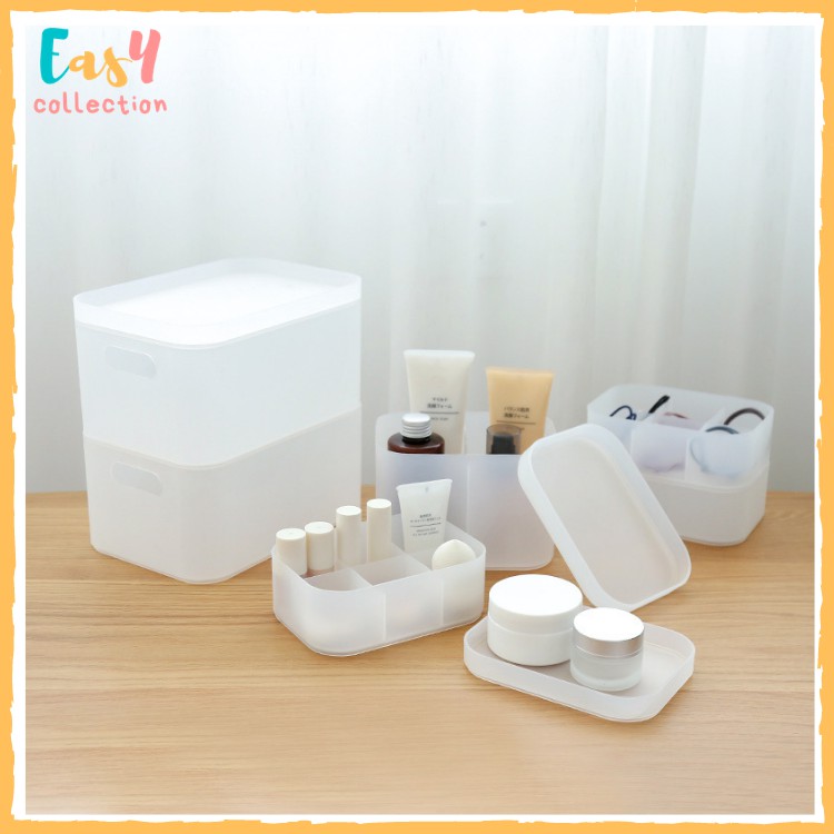 MUJI style matte container multipurpose storage box cosmetic storage